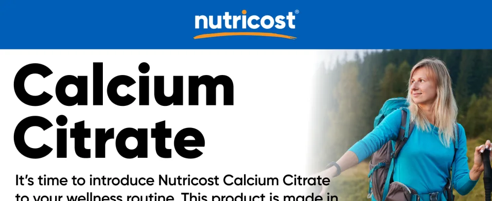 Nutricost Calcium Citrate (2 100mg) 180 Vegan Capsules - GMO-Free Gluten-Free 60 Servings - Calcium Citrate