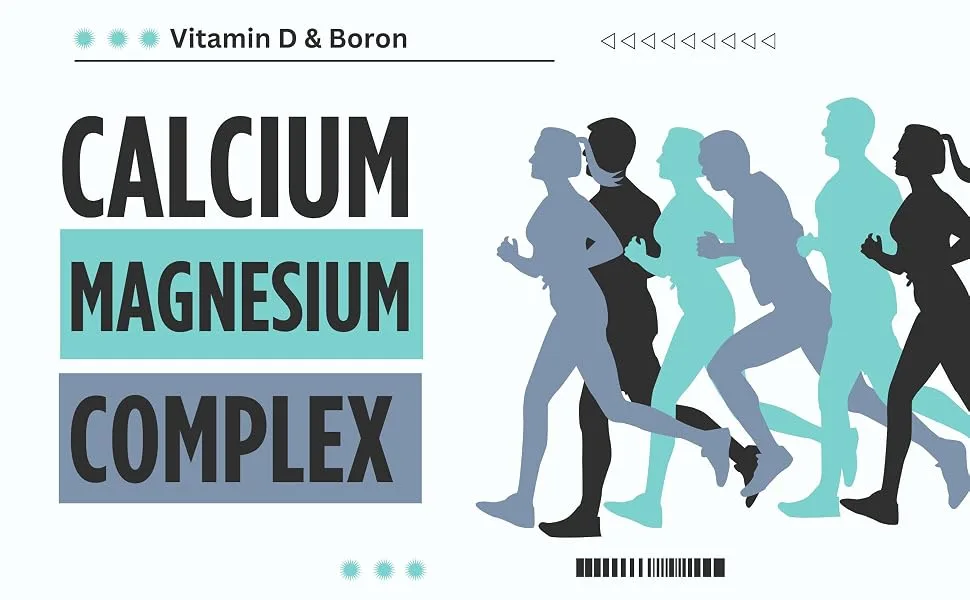 Calcium Magnesium Complex - Immune Support Vitamins Calcium Supplements for Women Over 50 Bone Builder Supplement Minerals for Bone Support Gluten Free Non-GMO - 1 Bottle 120 Capsules - Calcium &amp;amp; Magnesium