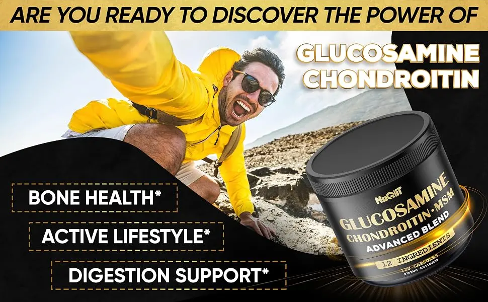 Glucosamine Chondroitin MSM with Immune & Joint Support Supplement 2000mg - Turmeric Curcumin Root Boswellia Elderberry Echinacea & More - 120 Capsules - Bone Health Flexibility & Strength Support - Nu41. Nuquiit - Glucosamine - 2000mg - 120 caps-den