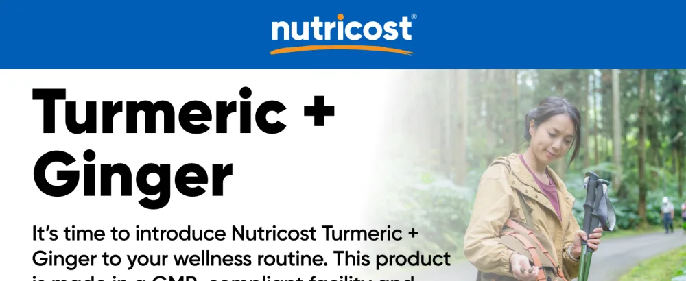 Nutricost Turmeric + Ginger Capsules with Bioperine 2400mg Per Serving 120 Capsules - GMO-Free Gluten-Free 40 Servings - Turmeric + Ginger