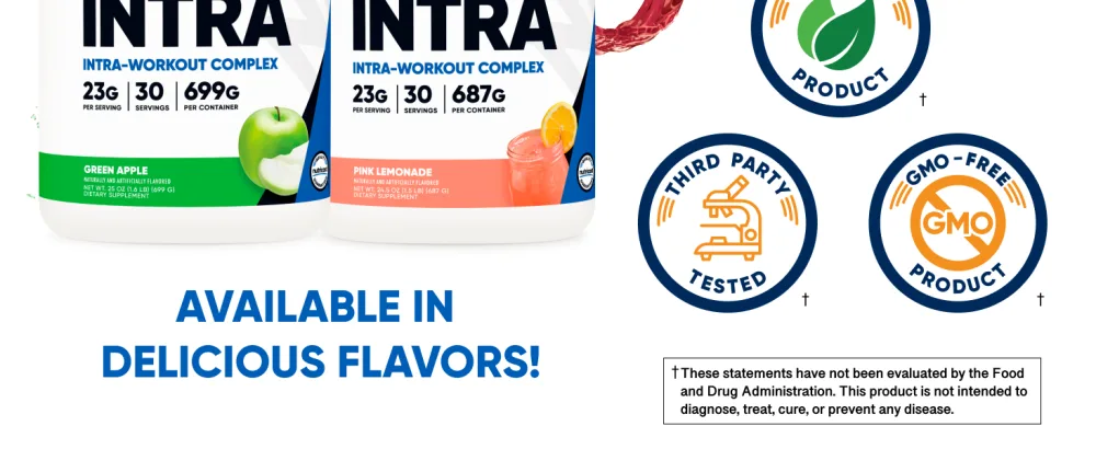 Nutricost Intra-Workout Powder 30 Servings (Pink Lemonade) - Non-GMO Gluten Free Intraworkout Supplement - Intra Pink Lemonade