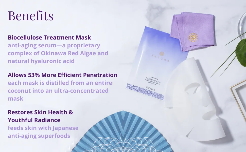 Tatcha Luminous Deep Hydration Lifting Mask | Single Use Mask for Luminous Skin  20 ml | 0.68 oz - tatcha Luminous Deep Hydration Lifting Mask