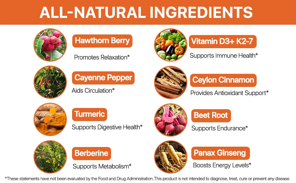 Cayenne Pepper Drops Supplement Liquid Blend of Hawthorn Berry Beetroot Turmeric VIT K2+D3 Daily Health Boost (2oz) - Cayenne Pepper Drops