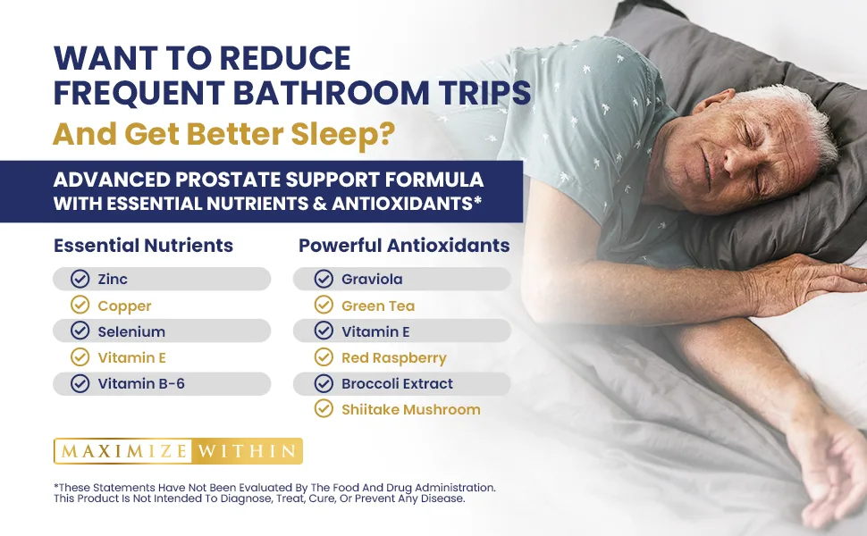 Maximum Slim Advanced Prostate Complex* Dietary Supplement Capsules 60 Count (Pack of 1) - Fewer trip to the bathrom, sleep all night, better sleep