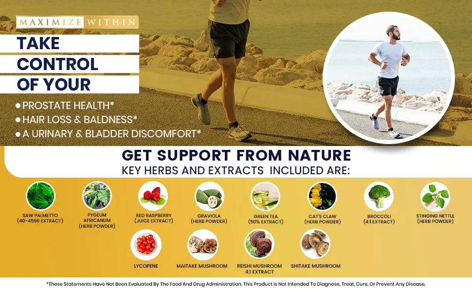 Maximum Slim Advanced Prostate Complex* Dietary Supplement Capsules 60 Count (Pack of 1) - prostate ingredients