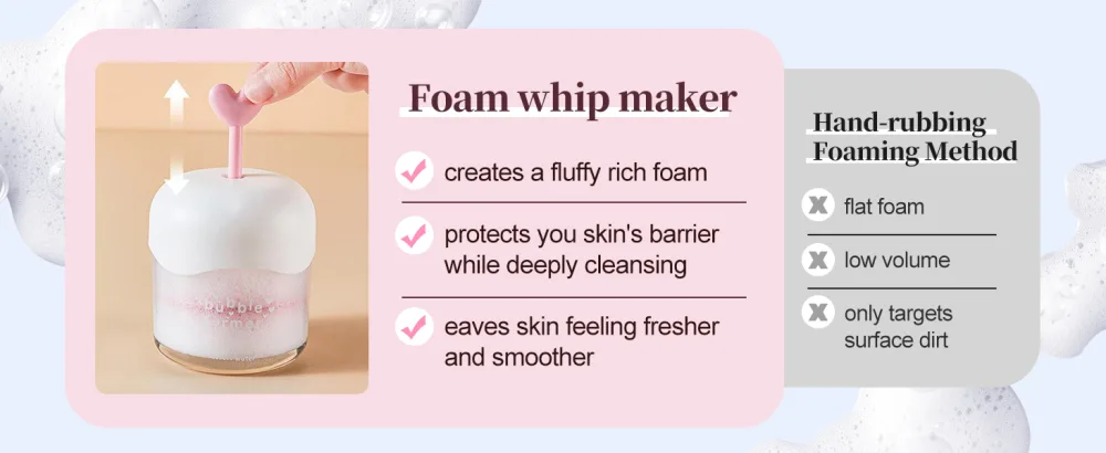 EUBUY Foam Maker for Face Wash Cleansing Bubble Foam Maker Cup Rich Cream Foamer Deep Cleanser Facial Skin Cleansing Care - Foam Maker for Face Wash