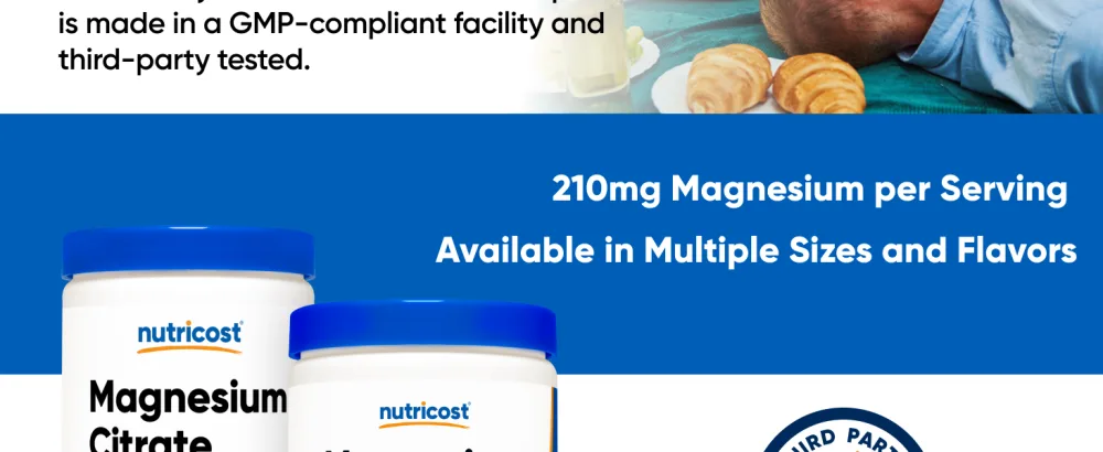 Nutricost Magnesium Citrate Powder (Unflavored 250 Gram) Unflavored 17.64 Ounce (Pack of 1) - Magnesium Citrate Powder