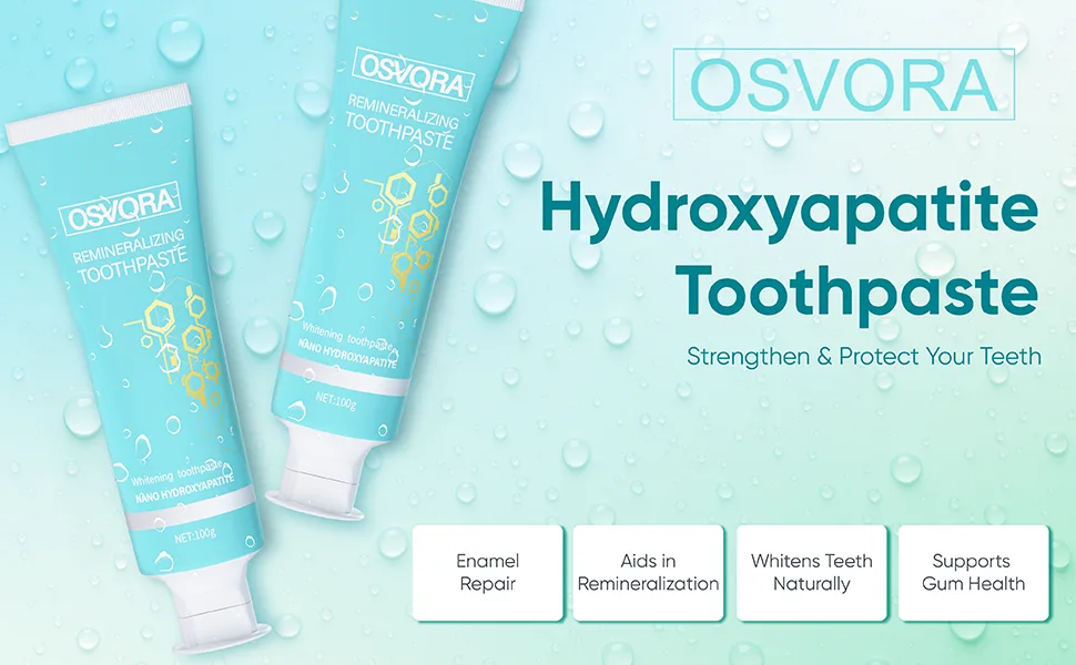 Fluoride Free Toothpaste Nano Hydroxyapatite Toothpaste Remineralizing Natural Teeth Whitening Tooth Repair Appropriate for Sensitive Teeth - Hydroxyapatite Tothpaste