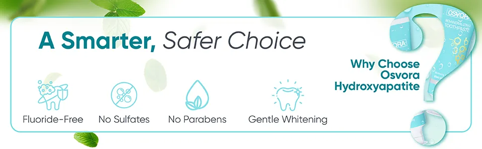 Fluoride Free Toothpaste Nano Hydroxyapatite Toothpaste Remineralizing Natural Teeth Whitening Tooth Repair Appropriate for Sensitive Teeth - Osvora Hydroxyapatite Tothpaste