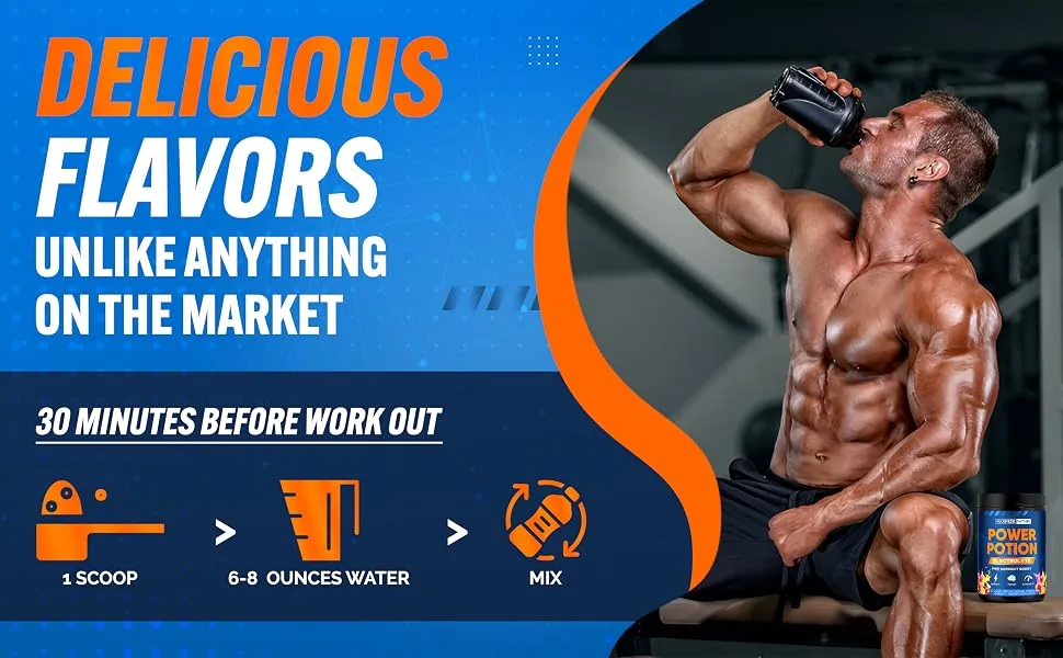 Maximize Within Power Potion Electrolyte Pre-Workout Boost with Creatine for Performance Beta Alanine for Muscle L-Citrulline for Pump Fruit Punch 10.58 oz - delicious flavor