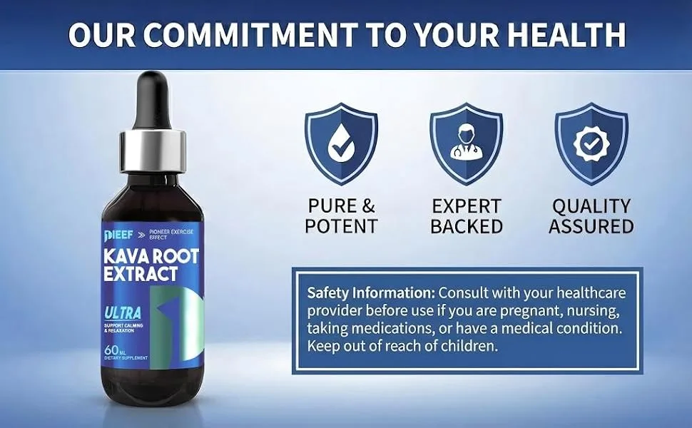obnobm Kava Kava Root Extract Supplement 60ml Fast-Absorbing Kava Kava Liquid Supplement for Relaxation Cognitive & Mood Support Promotes Restful Sleep Plant-Based - Kava Kava Root Extract