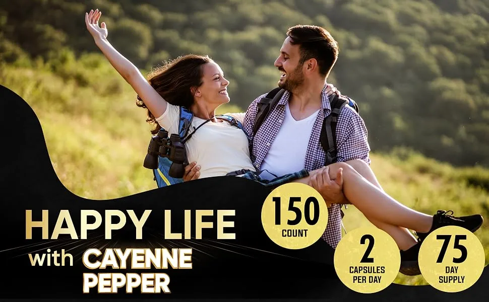 Cayenne Pepper Capsules with Turmeric Curcumin Root Ginger Root Berberine HCl & More - Support Immune System Digestion Joint Health & Heart Health - 150 Capsules - Nu47.1 Nuqiit - Cayenne - Digestion-1000mg-150Caps