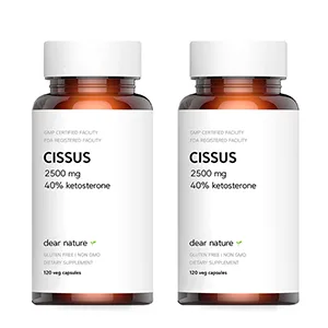 Dear Nature Cissus Extract Premium 2500mg 120 caps (Pack of 2) - Cissus 2500mg