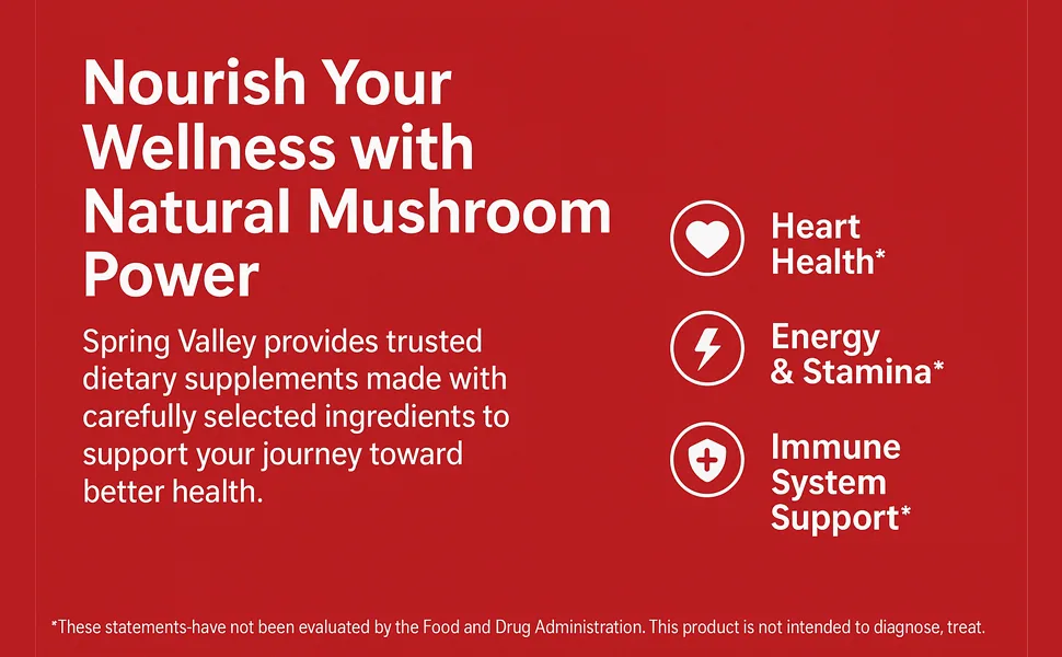 4 TOP CARE Mushroom Complex Dietary Supplement 6 200mg Equivalent Serving 30 Vegetarian Capsules - product information 4