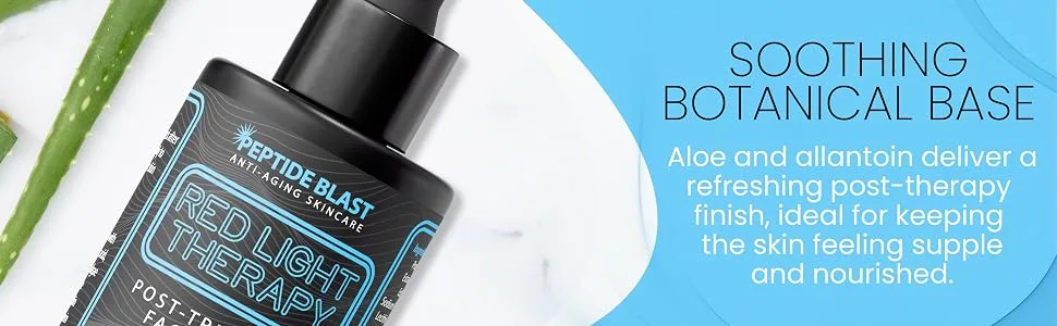 Red Light Therapy Post-Treatment Serum by Peptide Blast Amplifies & Extends Results with Marine Extract Sodium Polyglutamate & Hyaluronic Acid 1 fl oz - soothing botanical base