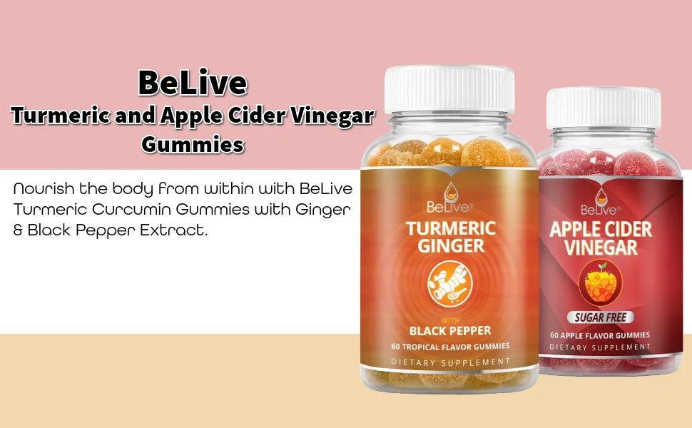 BeLive Turmeric and Apple Cider Vinegar Gummies for Inmune Support Mobility Support Detox Cleanse and Digestive Health - product information 2