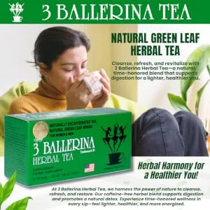 3 Ballerina Ginseng Tea Extra Strength Herbal Tea Bags for Men and Women 18 Count - poster
