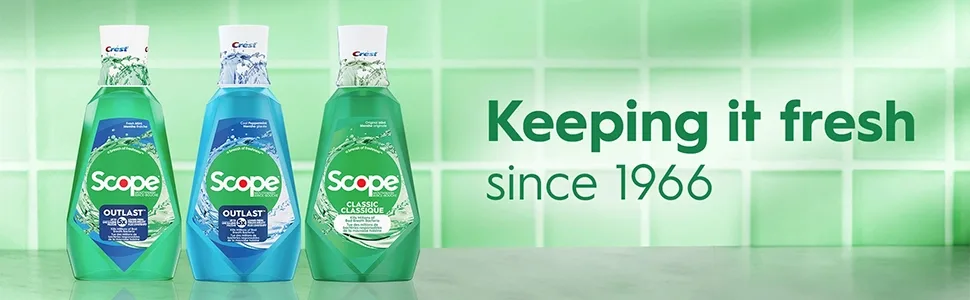 Crest Scope Classic Mouthwash Original Formula 500 Ml 4 Count - Keeping it fresh since 1966.
