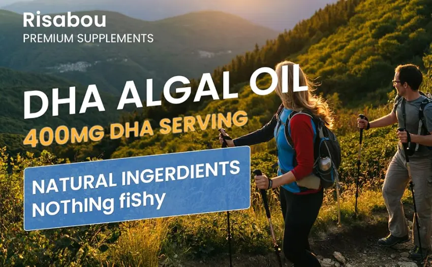 Algal Oil DHA 400 mg with ARA and SA 60 Softgels Algae Oil - DHA Omega 3 Supplement 1 Softgel per Serving for Brain Memory & Nervous System Support - Non-GMO - DHA ALGAE