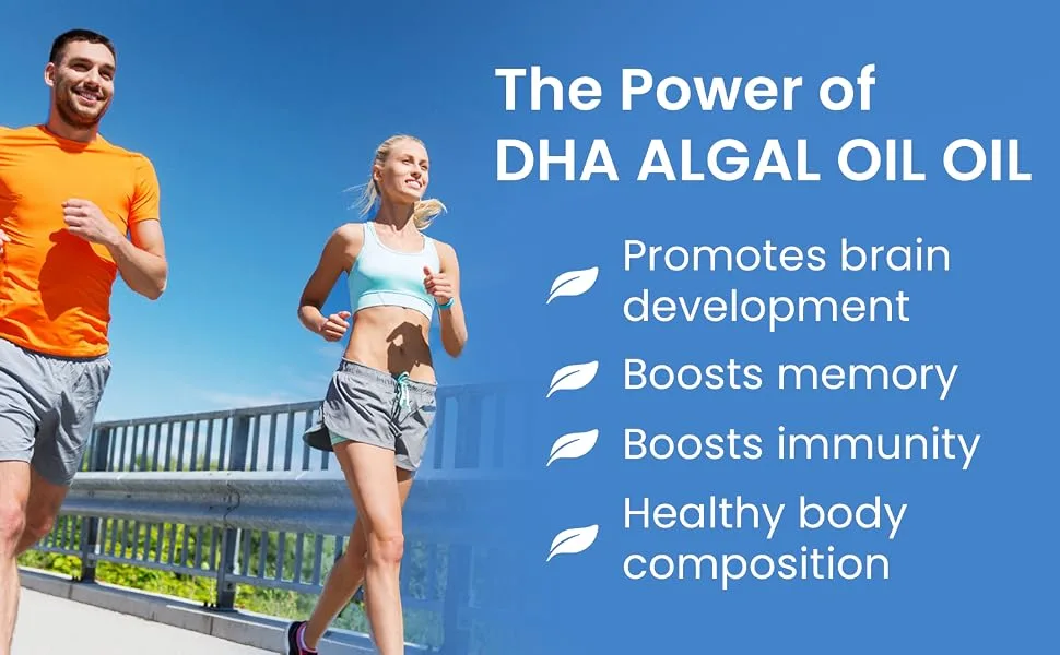 Algal Oil DHA 400 mg with ARA and SA 60 Softgels Algae Oil - DHA Omega 3 Supplement 1 Softgel per Serving for Brain Memory & Nervous System Support - Non-GMO - product information 6