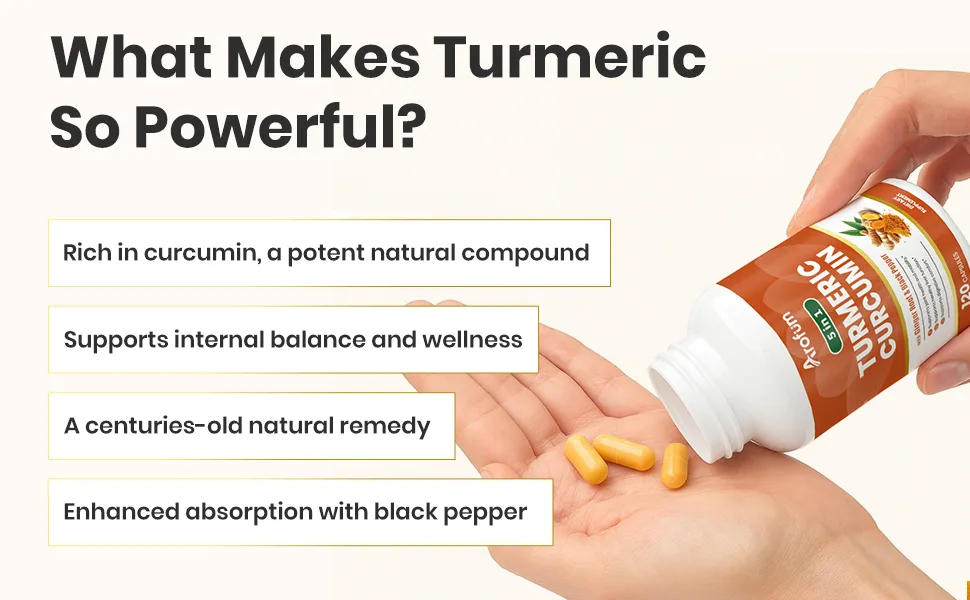 Turmeric Supplement Complex Herbal Formula with Ginger Artichoke Fennel & Black Pepper 120 Capsules 120 Count (Pack of 1) - What Makes