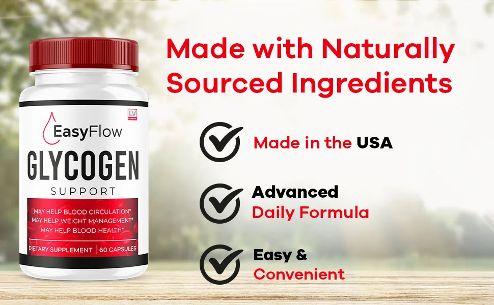 (2 Pack) Easy Flow Glycogen Support - EasyFlow Glycogen Easy Flow Easy Flow Glycogen Supplement Glycogen Support Easy Flow Easy Flow Glycogen Glycogen Easy Flow 120 Capsules for 2 Months - easyflow glycogen support optimizer easy flow glyco capsules supplement joint pills