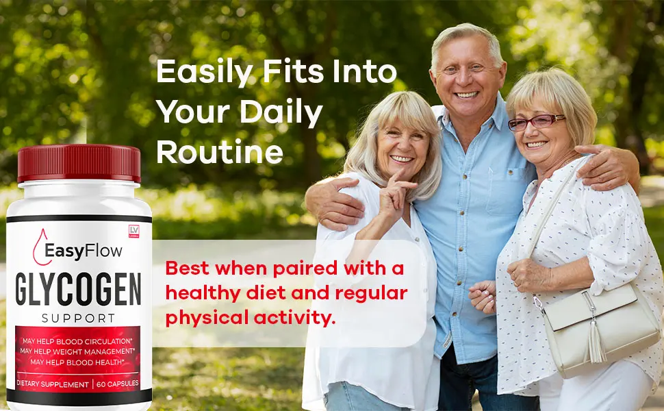 (2 Pack) Easy Flow Glycogen Support - EasyFlow Glycogen Easy Flow Easy Flow Glycogen Supplement Glycogen Support Easy Flow Easy Flow Glycogen Glycogen Easy Flow 120 Capsules for 2 Months - easyflow glycogen support optimizer easy flow glyco capsules supplement joint pills