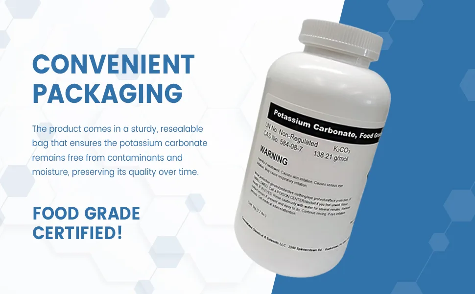 Potassium Carbonate (E501) - 1kg (2.2lb) - product information 5
