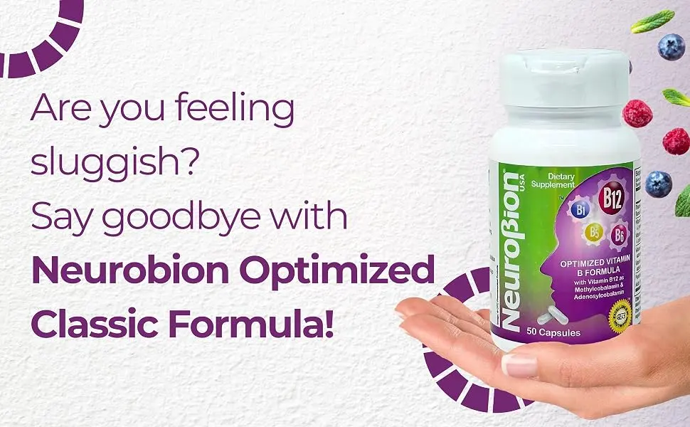Neurobion Optimized Classic Formula B12 Methylcobalamin Dietary Supplement 50 Capsules - Neurobion Optimized Classic