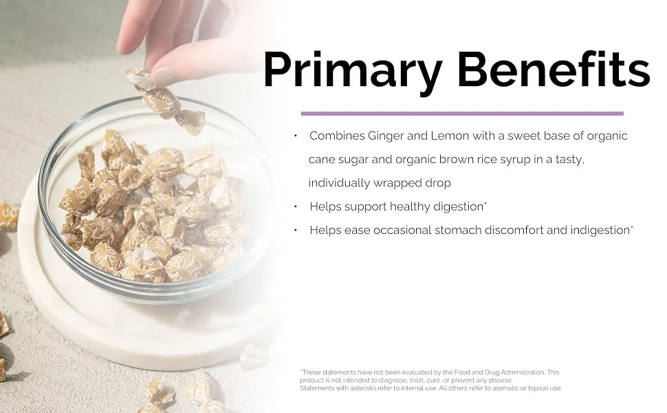 doTERRA Ginger Throat Digestive Drops 30 Count Bag 1 Pack - product information 3