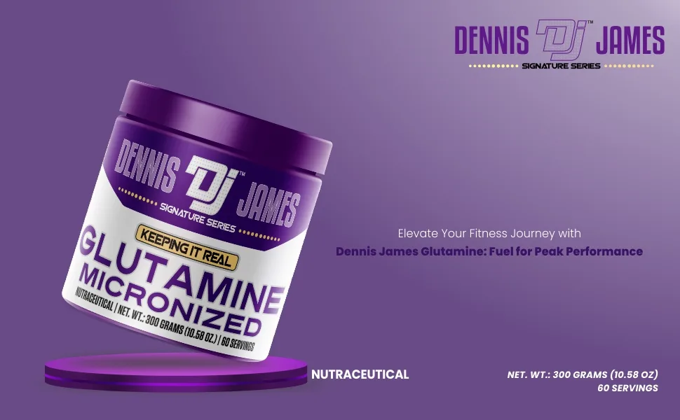 DENNIS JAMES Signature Series Glutamine Micronized | 60 Serving 300g - Dennis Glutamine