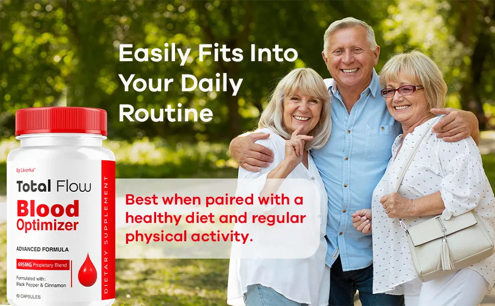 (5 Pack) Total Flow Capsules - Official Total Flow Advanced Blood Support Pills Max Strength All Natural Healthy Flow Total Support Multivitamin Health & Wellness Formula 300 Capsules for 5 Months - total flow capsules supplement totalflow healthy advanced natural formula pills support