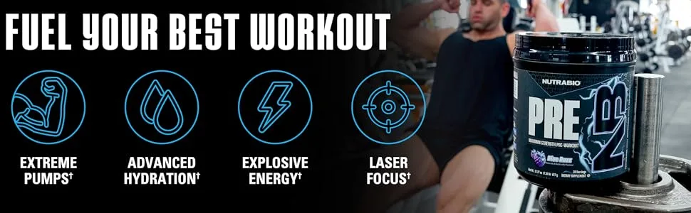 NutraBio Preworkout Powder Paradise Punch| Explosive Energy Laser Focus Extreme Pumps| Pre Workout for Men & Women| Performance Endurance Power Complex Caffeine Electrolytes - Fuel your best workout