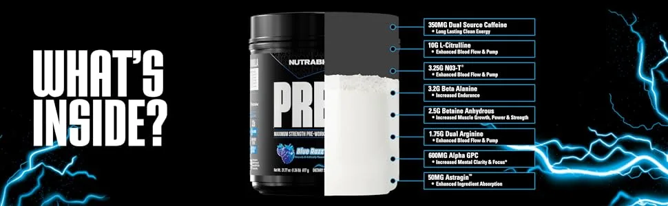 NutraBio Preworkout Powder Paradise Punch| Explosive Energy Laser Focus Extreme Pumps| Pre Workout for Men & Women| Performance Endurance Power Complex Caffeine Electrolytes - What's Inside?
