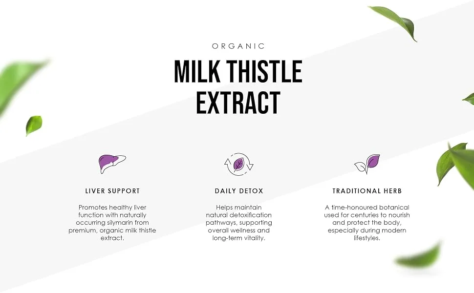ALPHA01 Organic Milk Thistle Extract 7500mg 80% Silymarin Flavonoids 30:1 Extract 60 Vegan Capsules - Standardized and Concentrated 30X Extract - 0.00