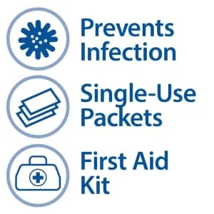 Globe (25 Packets First Aid Antibiotic Ointment 0.9g Single Packet First Aid Kit for Minor Scratches Wounds Cuts and Burns Prevents Infection Travel Size - Neomycin