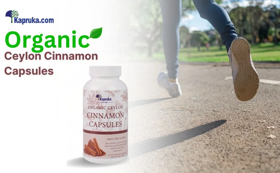 KAPRUKA Organic Ceylon Cinnamon Capsules 1000 mg (2 Capsules) | 100 Capsules 100% Organic Ceylon Cinnamon Pills Vegan Cinnamon Tablets - Cinnamon Capsules