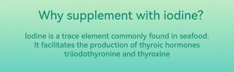 Babivek Iodine Supplement from Sea Vegetable Complex Dietary Supplement for Metabolism Thyroid Function Energy Support & Immune Health 60 Vegan Capsules - Iodine Dietary Supplement