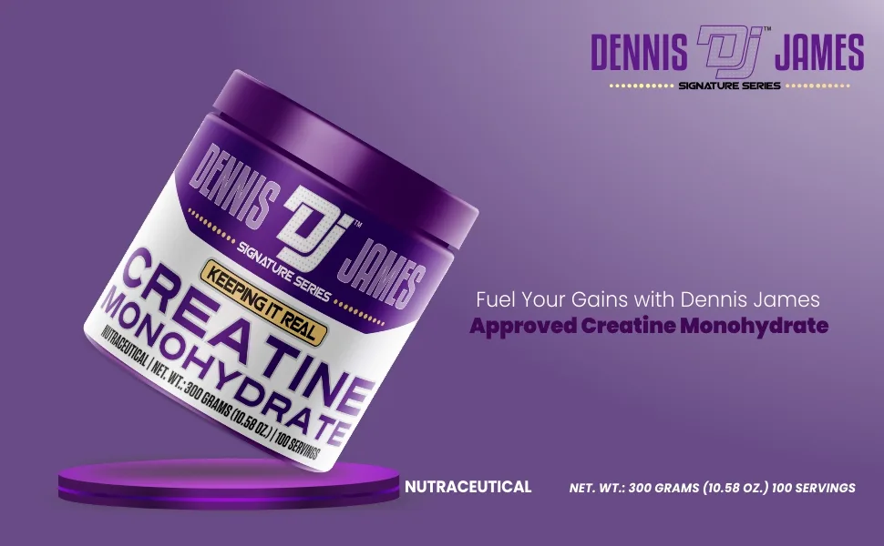 DENNIS JAMES Signature Series Creatine Monohydrate | 300g | 100 Servings | Premium Micronized Creatine for Strength Muscle Growth & Recovery - Dennis James Creatine