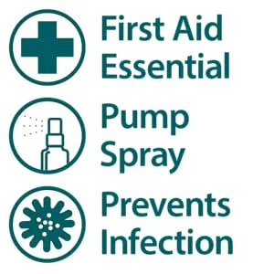 Globe (3 Pack) First Aid Antiseptic Spray Wound Cleaner Benzalkonium Chloride for Minor Cuts Scrapes and Burns 2-Ounce - ANTICEPTIC
