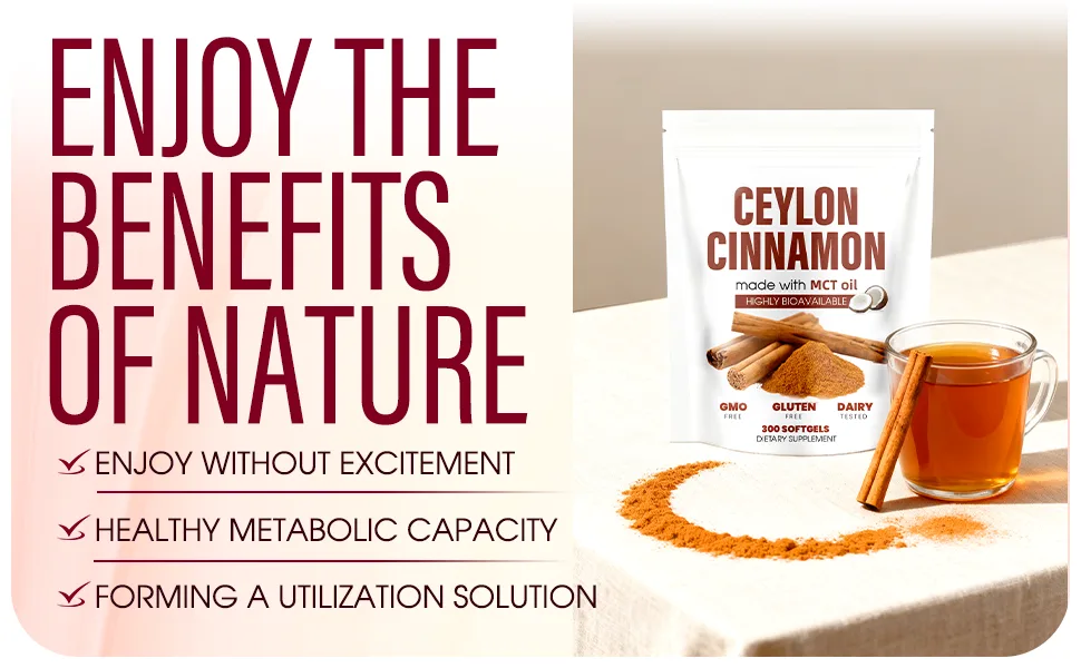 Aevezom Ceylon Cinnamon Softgels with MCT Oil | Soft Gel 7200mg | Herbal Extract | Non-GMO Gluten Free | 300 Softgels (1) - lirae ceylon cinnamon