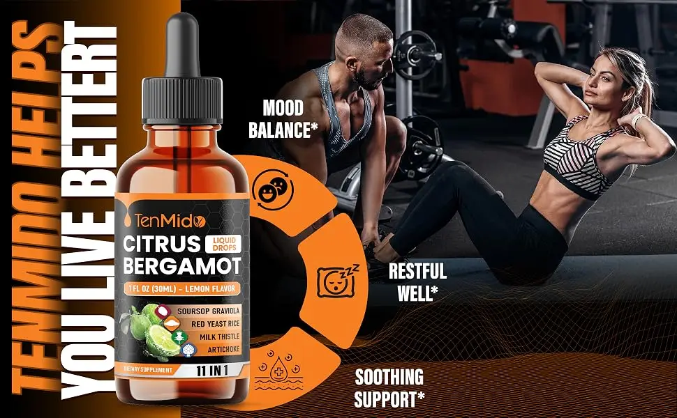 Tenmido 7in1 Lemon Balm Tincture - Herbal Extract Liquid Supplements with GABA L-Theanine Ginger Passion Flower Chamomile and Peppermint - 30ml 1 Fl OZ - lemonbalm tincture liquid extract lemon balm lemon balm leaf liquid extract lemon balm leaf drops