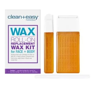 Clean + Easy Roll-On Wax Cartridge Refills Replacement Kit For Face & Body Replenishment Kit - Clean + Easy Roll-On Replacement Wax Kit- For Face & Body