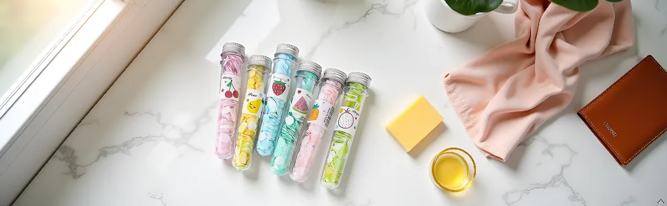 WsjiaboFux 6Pcs Colors Random Shipping Boxes Portable Disposable Paper Soap Confetti Soap Sheets Flakes for Washing Hand Wash Cleansers - Image generated for ASIN B0D8BP1Q65