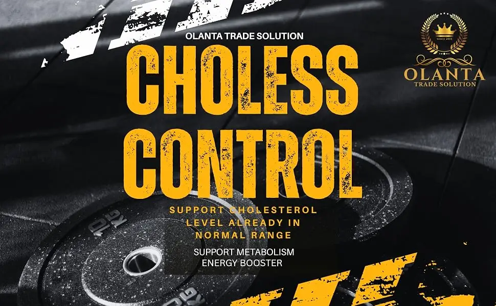 OLANTA TRADE SOLUTION Choless Control Herbal Capsules | Niacin Garlic Cayenne & Guggul Extract with Policosanol for Cholesterol Already in The Normal Range - 1 Bottle 60 Capsules - cholesterol support pills