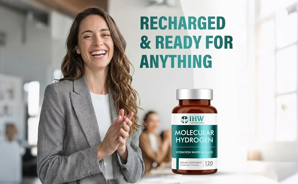 Hydrogen Water Tablets 12ppm with Magnesium Brain Health Cognition Function Cellular Energy Boost Antioxidant Promote Metabolism Non-GMO & Gluten Free 120 Tablets - hydrogen water tablets for drinking phm molecular h2tab