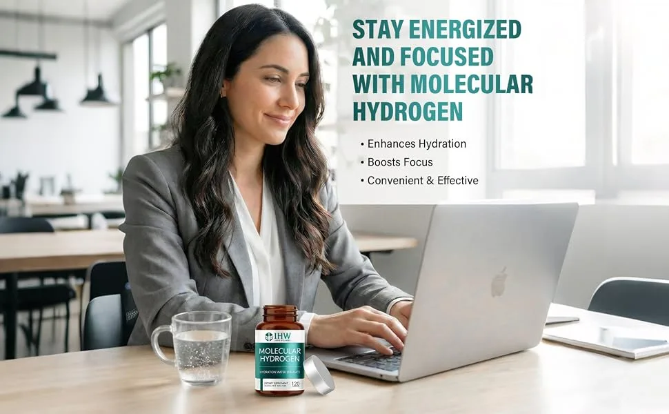 Hydrogen Water Tablets 12ppm with Magnesium Brain Health Cognition Function Cellular Energy Boost Antioxidant Promote Metabolism Non-GMO & Gluten Free 120 Tablets - hydrogen water tablets for drinking phm molecular h2tab