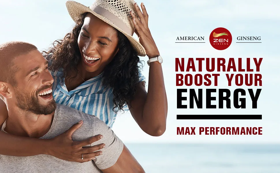 Zen American Ginseng 500mg - 100 Capsules. Premium Quality Panax Quinquefolius Daily Supplement - Zen Ginseng boost energy