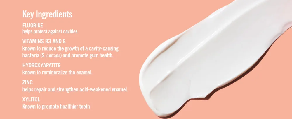 POP Feeling Hint of Mint Toothpaste with Hydroxyapatite & Vitamins E & B3 - Natural Niacinamide Teeth Whitening & Plaque Remover Formula - Bathroom & Travel Size Essentials 4.2 Oz - product information 2