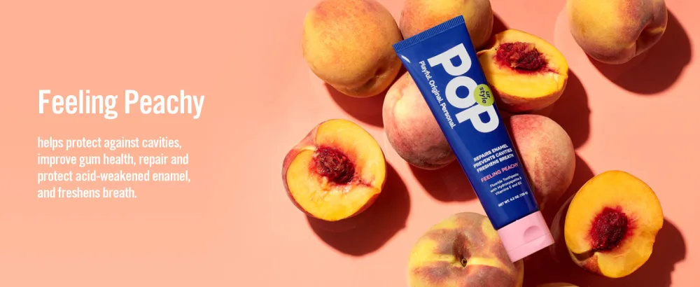 POP Feeling Hint of Mint Toothpaste with Hydroxyapatite & Vitamins E & B3 - Natural Niacinamide Teeth Whitening & Plaque Remover Formula - Bathroom & Travel Size Essentials 4.2 Oz - product information 5